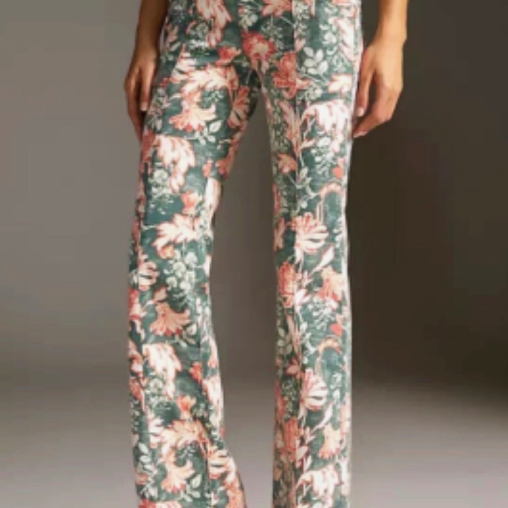 NWT Anthropologie Pilcro Demilune Utility Pants Tropic Floral